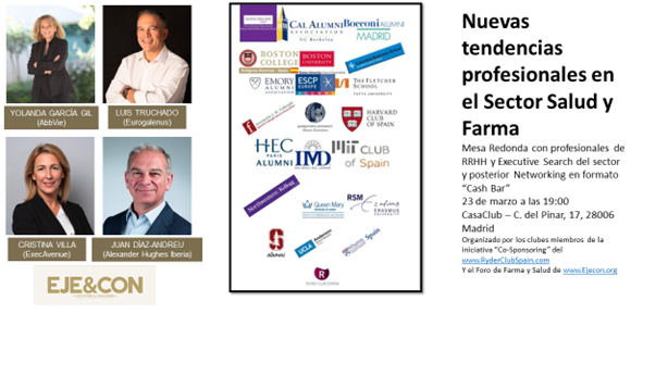Mesa redonda "Nuevas tendencias profesionales en el Sector Salud y Farma" con directivos de Executive Search y una directora de RRHH